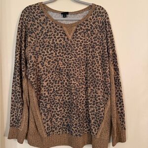 Torrid Brown and Tan Knit Sweater